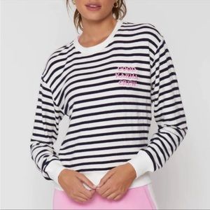 Spiritual Gangster Good Karma Crew Striped Knit Top